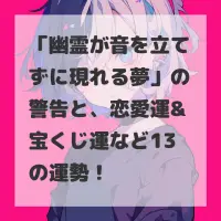 幽霊が音を立てずに現れる夢のサムネイル