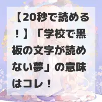 学校で黒板の文字が読めない夢のサムネイル