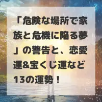 危険な場所で家族と危機に陥る夢のサムネイル