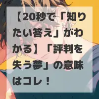 評判を失う夢のサムネイル画像