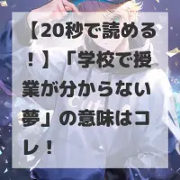 学校で授業が分からない夢のサムネイル