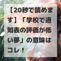 学校で通知表の評価が低い夢のサムネイル