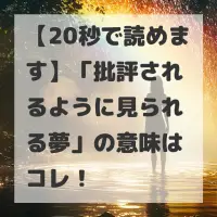 批評されるように見られる夢のサムネイル