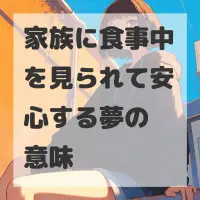 家族に食事中を見られて安心する夢のサムネイル