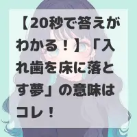 入れ歯を床に落とす夢のサムネイル