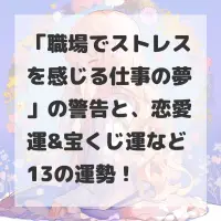 職場でストレスを感じる仕事の夢のサムネイル