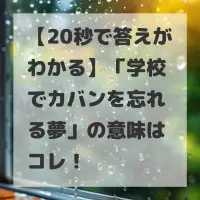学校でカバンを忘れる夢のサムネイル