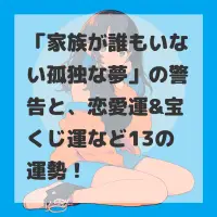 家族が誰もいない孤独な夢のサムネイル画像