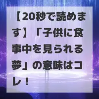 子供に食事中を見られる夢のサムネイル