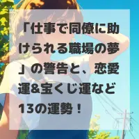 仕事で同僚に助けられる職場の夢のサムネイル画像