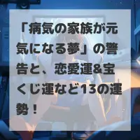 病気の家族が元気になる夢のサムネイル