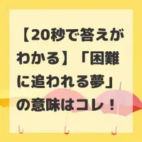 困難に追われる夢のサムネイル