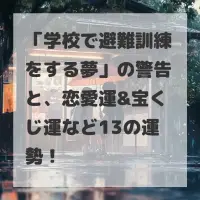 学校で避難訓練をする夢のサムネイル
