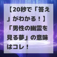 男性の幽霊を見る夢のサムネイル