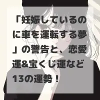 妊娠しているのに車を運転する夢のサムネイル