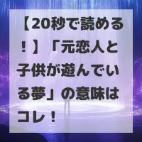 元恋人と子供が遊んでいる夢のサムネイル