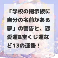 学校の掲示板に自分の名前がある夢のサムネイル