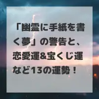 幽霊に手紙を書く夢のサムネイル