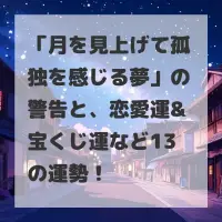 月を見上げて孤独を感じる夢のサムネイル画像
