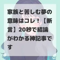 家族と苦しむ夢のサムネイル
