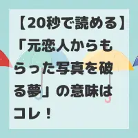 元恋人からもらった写真を破る夢のサムネイル