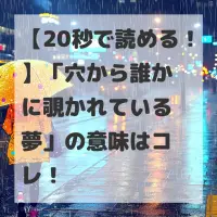 穴から誰かに覗かれている夢のサムネイル