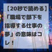 職場で部下を指導する仕事の夢のサムネイル画像