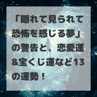 隠れて見られて恐怖を感じる夢のサムネイル