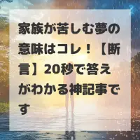 家族が苦しむ夢のサムネイル