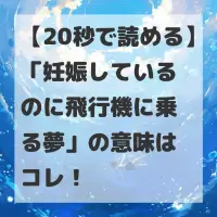 妊娠しているのに飛行機に乗る夢のサムネイル