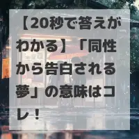 同性から告白される夢のサムネイル