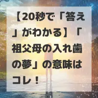 祖父母の入れ歯の夢のサムネイル画像