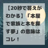 本屋で家族と本を探す夢のサムネイル