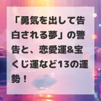 勇気を出して告白される夢のサムネイル