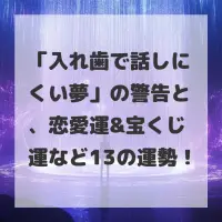 入れ歯で話しにくい夢のサムネイル画像