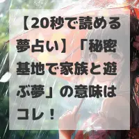 秘密基地で家族と遊ぶ夢のサムネイル