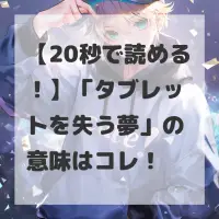 タブレットを失う夢のサムネイル画像