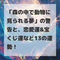 森の中で動物に見られる夢のサムネイル
