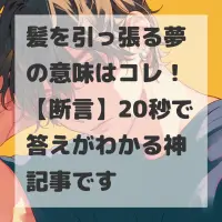 髪を引っ張る夢のサムネイル画像
