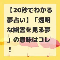 透明な幽霊を見る夢のサムネイル画像