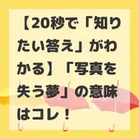 写真を失う夢のサムネイル画像