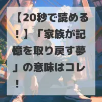 家族が記憶を取り戻す夢のサムネイル