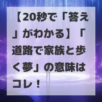 道路で家族と歩く夢のサムネイル