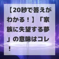 家族に失望する夢のサムネイル