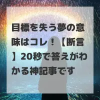 目標を失う夢のサムネイル画像