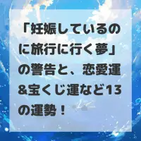 妊娠しているのに旅行に行く夢のサムネイル