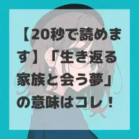 生き返る家族と会う夢のサムネイル