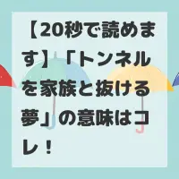 トンネルを家族と抜ける夢のサムネイル