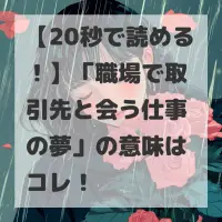 職場で取引先と会う仕事の夢のサムネイル