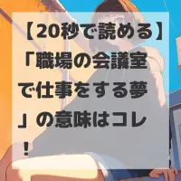 職場の会議室で仕事をする夢のサムネイル